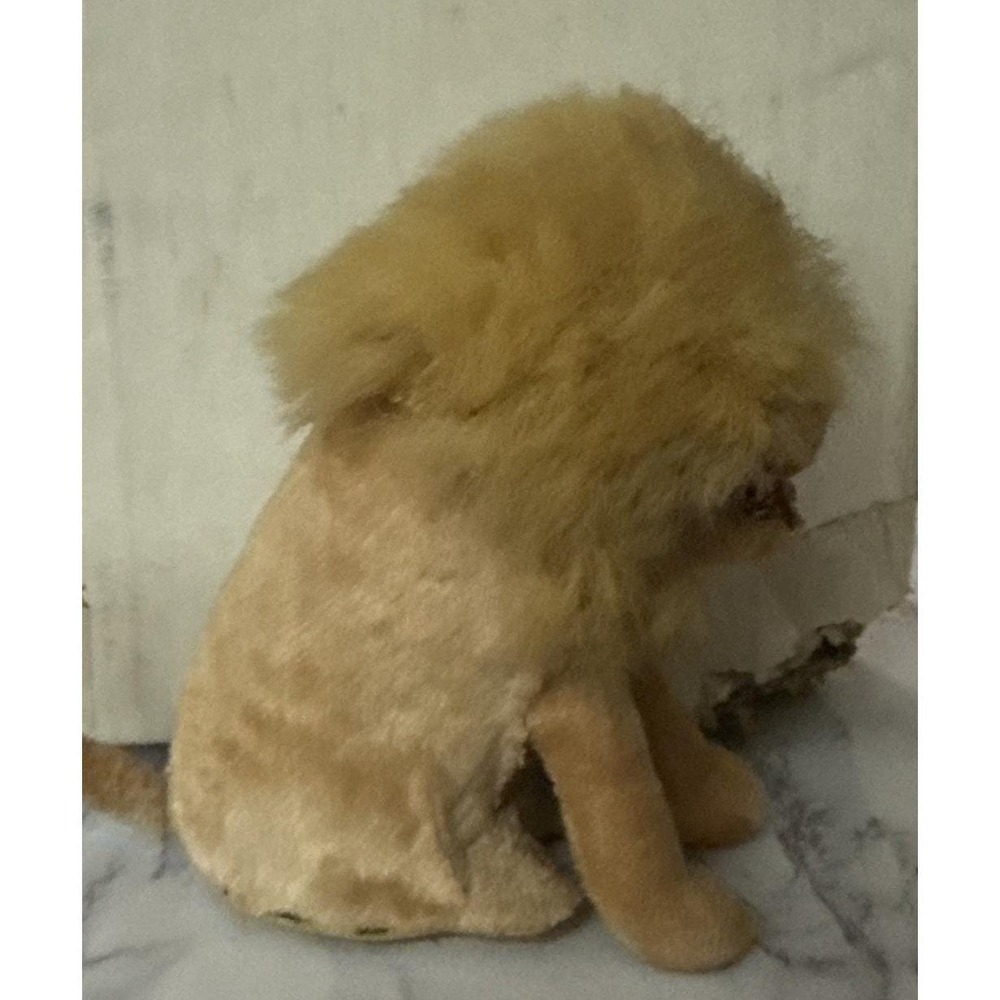 Vintage Wind Up Mechanical Toys Lion and Elephant Mohair Plush Metal Set 1950s - Picture 2 of 9